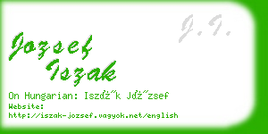 jozsef iszak business card